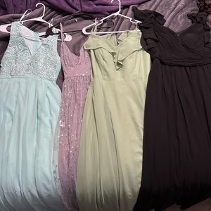 Set of 4 dresses. Worn once each.
